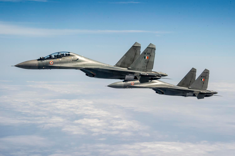 Illustration for article titled Photos: India's Su-30MKI Flankers Sparred With Royal Air Force Typhoons